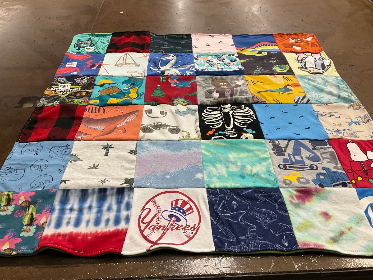 T-shirt quilt featuring new york yankees by Heather from PA