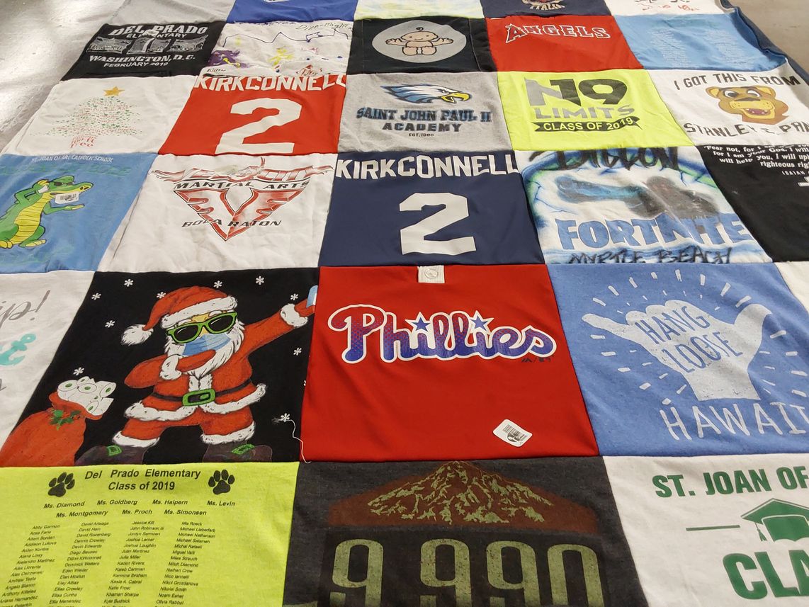 T-shirt quilt featuring philies by ANGEL from FL