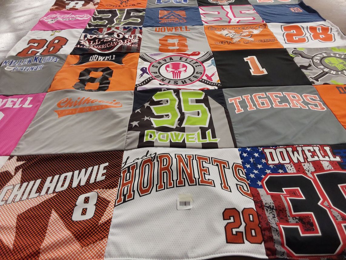 T-shirt quilt featuring dowel high school, chilhowie high school by Robin from VA
