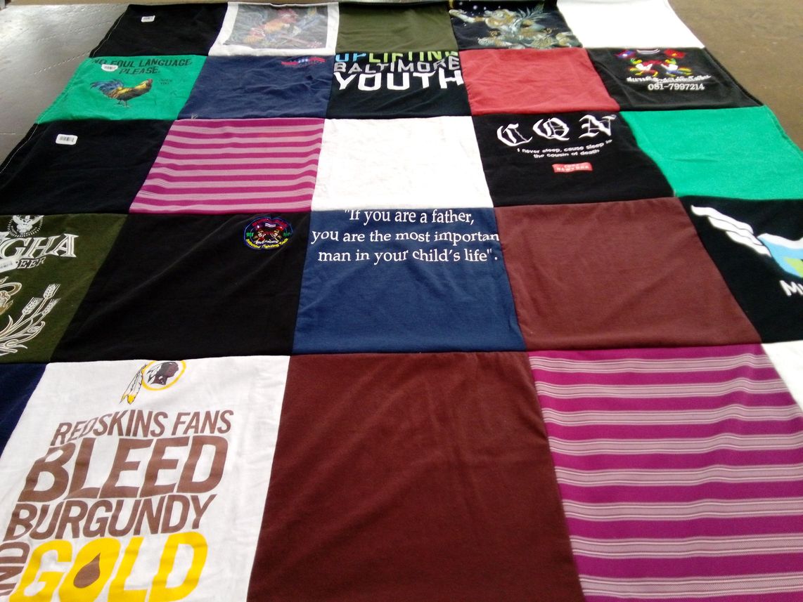 T-shirt quilt featuring washington redskins by Clifford L from MD