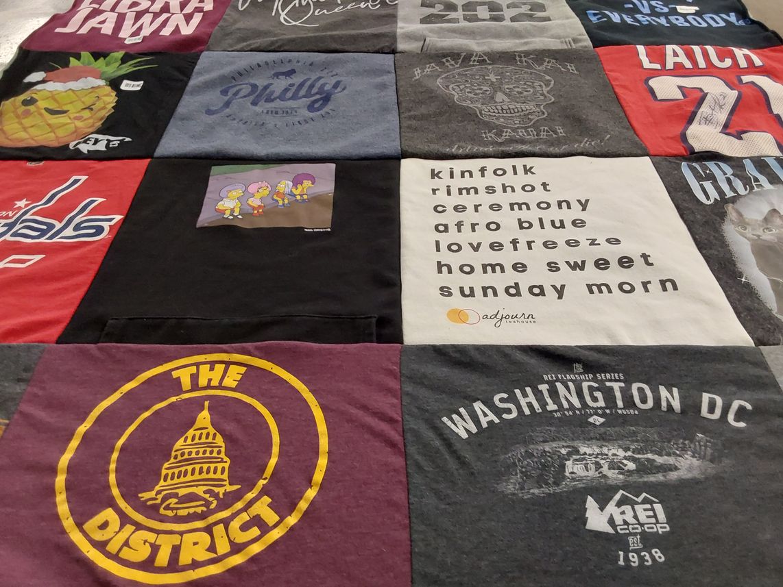 T-shirt quilt featuring washington capitals by Virginia from DC