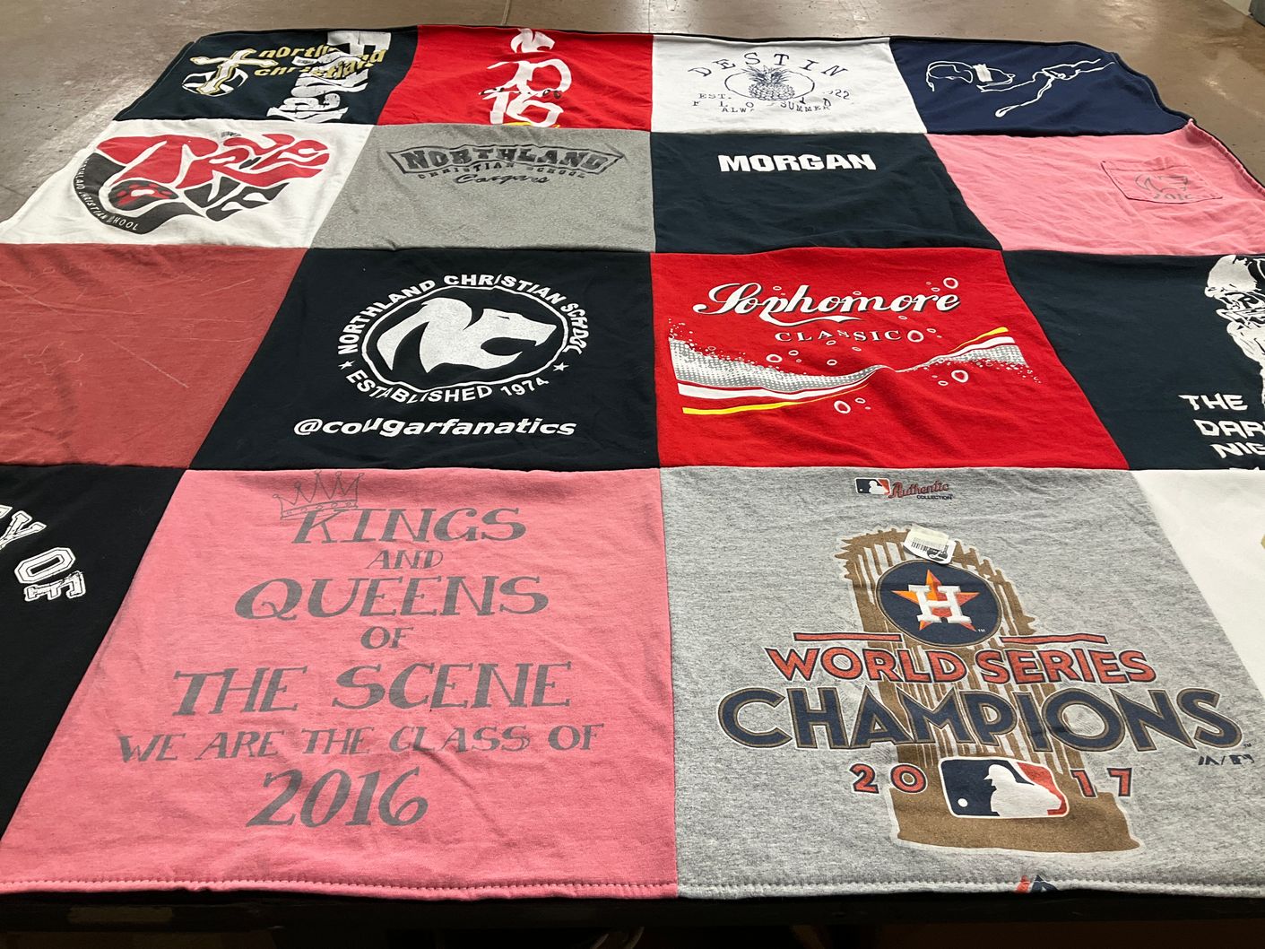 T-shirt quilt featuring houston astros by Julie from TX