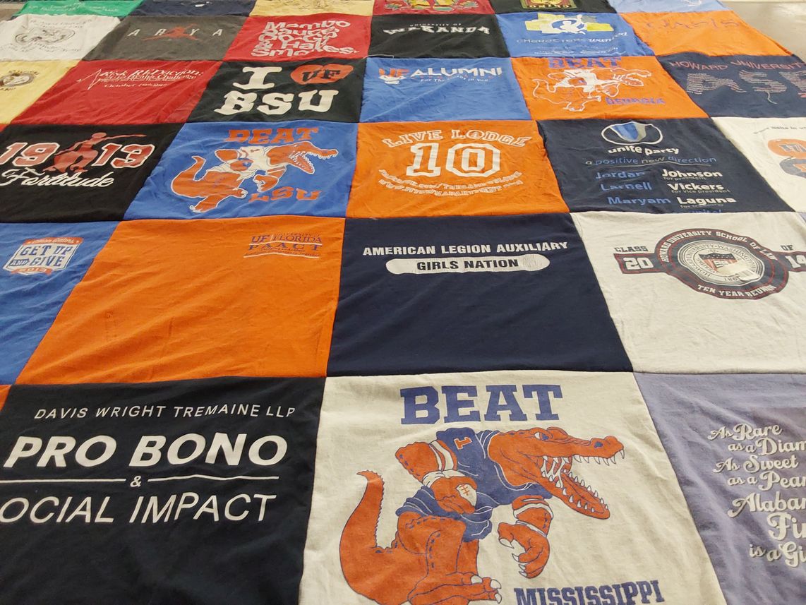 T-shirt quilt featuring florida gators by Shannon from DC