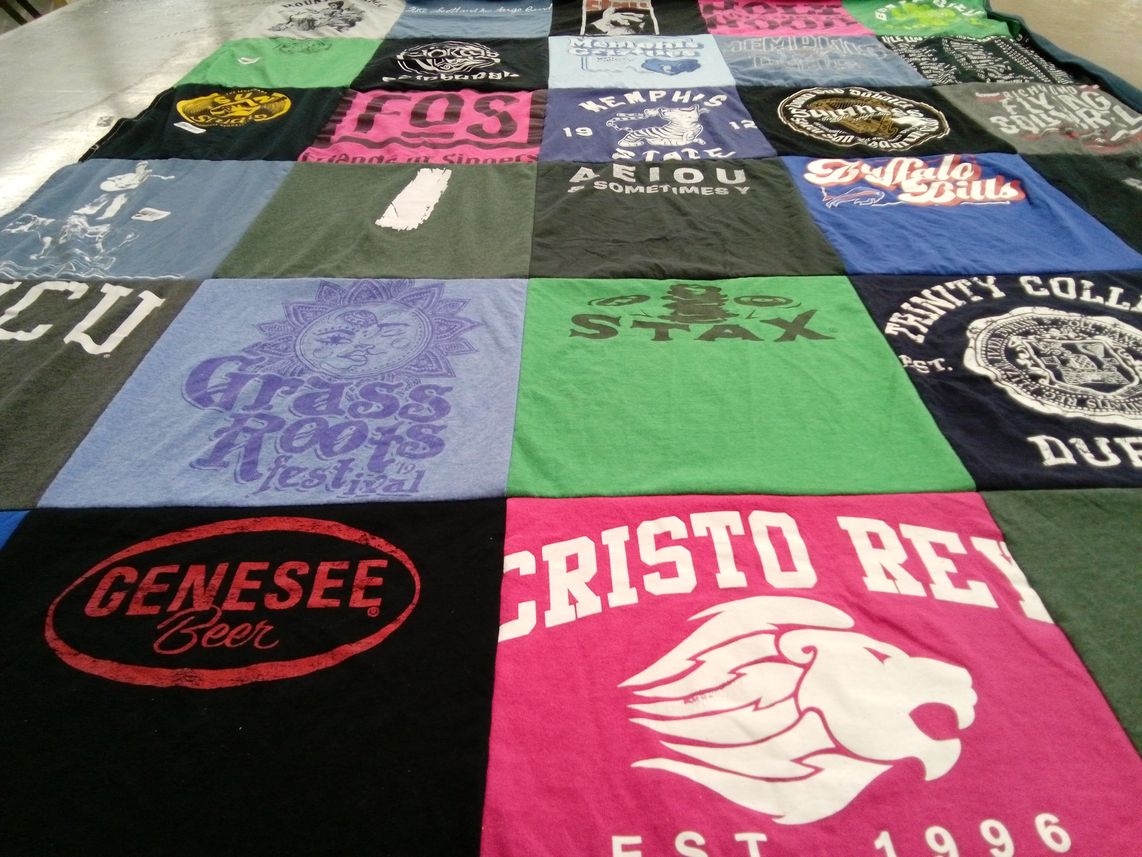 T-shirt quilt featuring buffalo bills by Sonja from NY