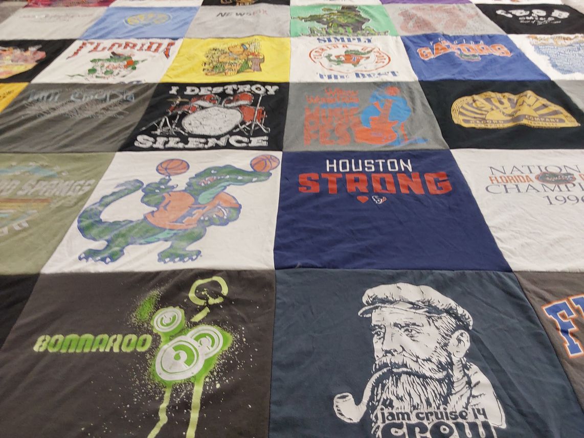 T-shirt quilt featuring florida gators by Gary from FL