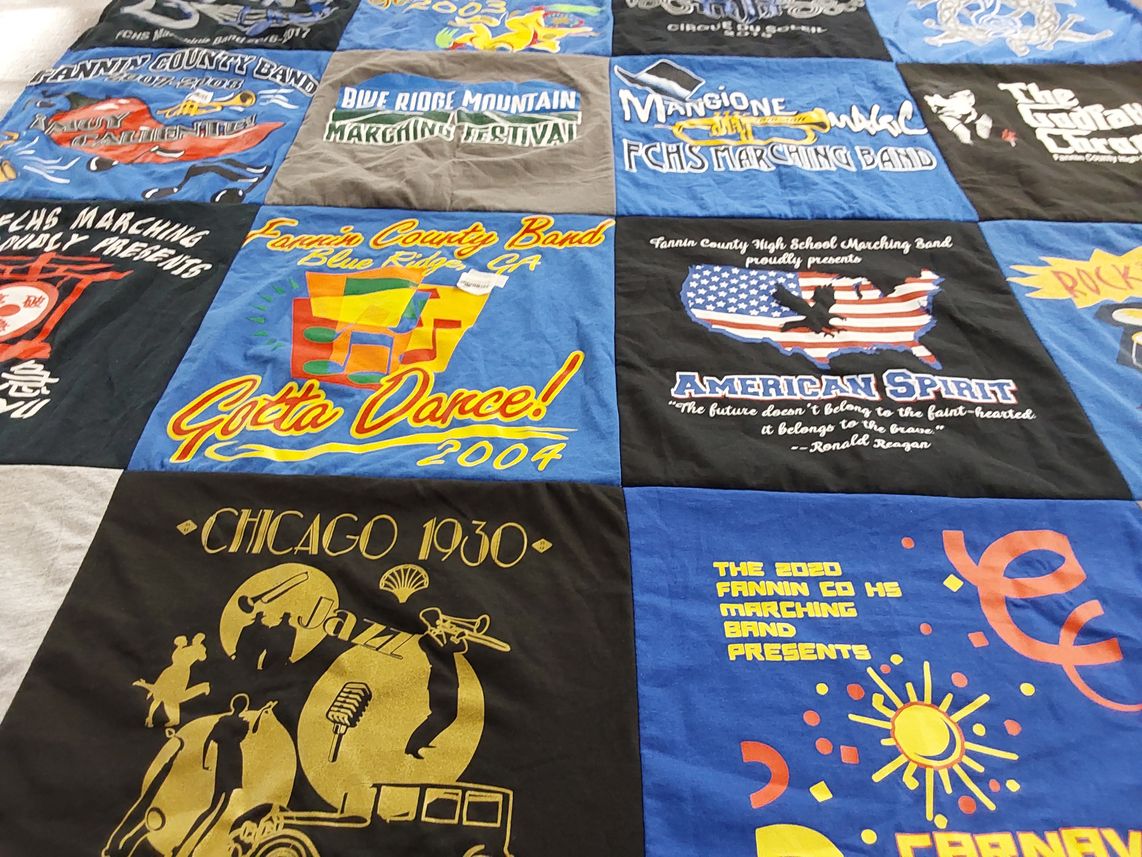 T-shirt quilt from fannin county high school by Angel from GA