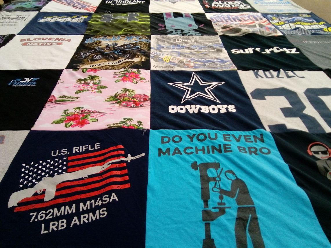 T-shirt quilt featuring dallas cowboys by Joann from CT