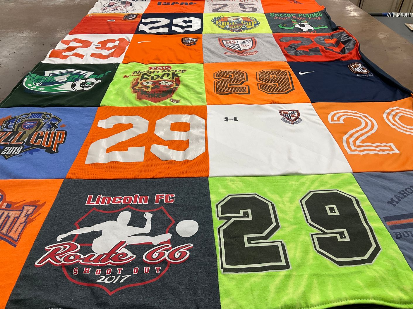 T-shirt quilt featuring lincoln fc by Shannon from IL
