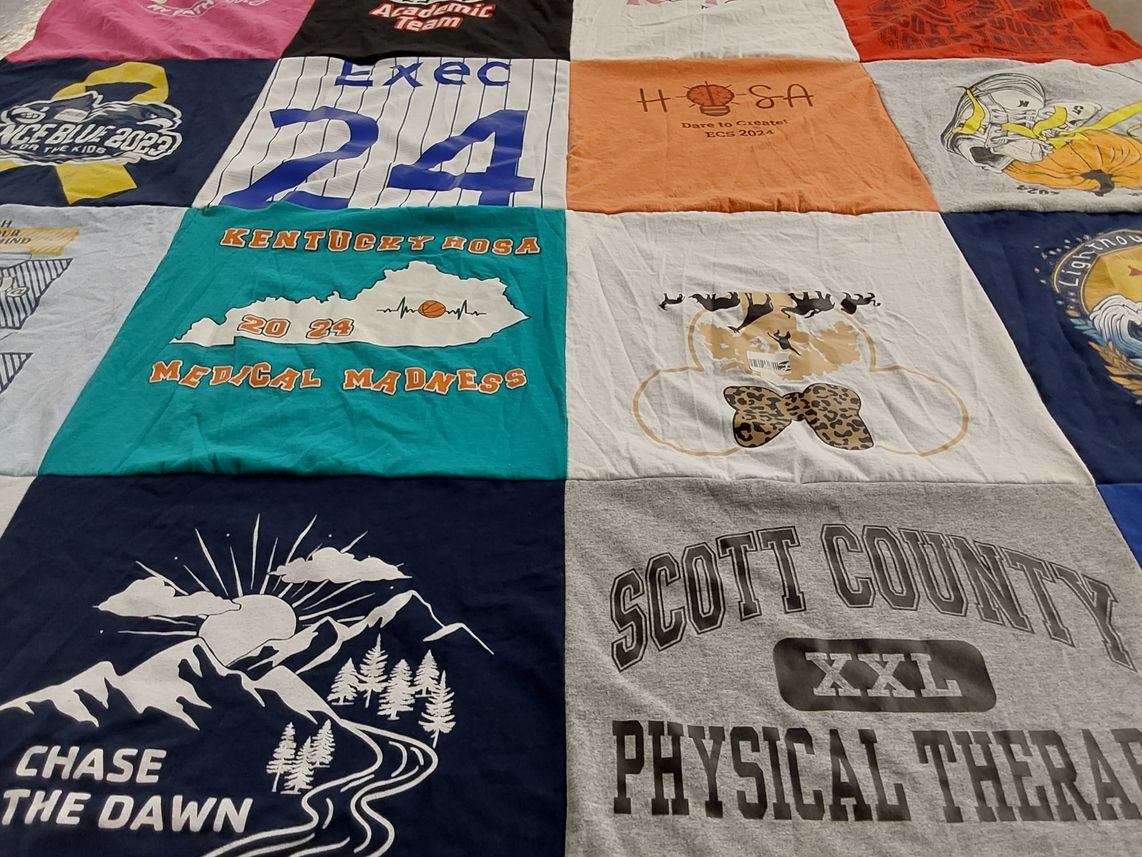 T-shirt quilt from scott county high school by kamryn from KY