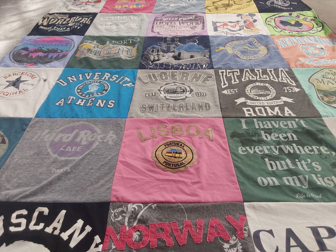 T-shirt quilt from university of athens by Andria from AR