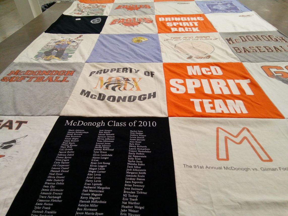 T-shirt quilt from mc donogh school by Brad from MD