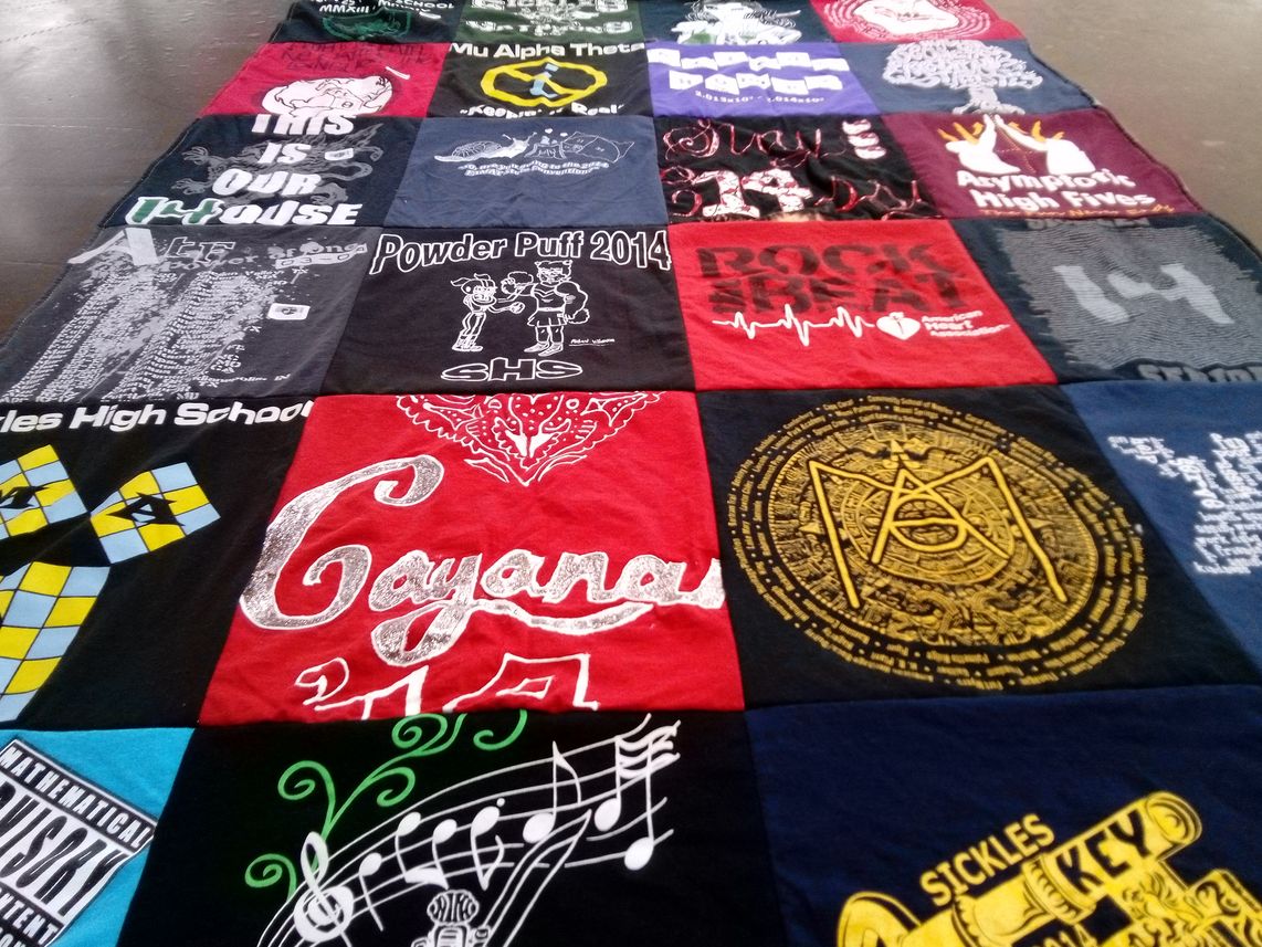 T-shirt quilt from hillsborough high school, sickles high school by Lainnie from FL