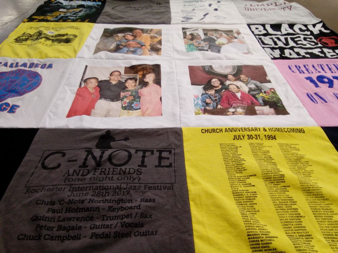 T-shirt quilt from temple university by Joy from VA
