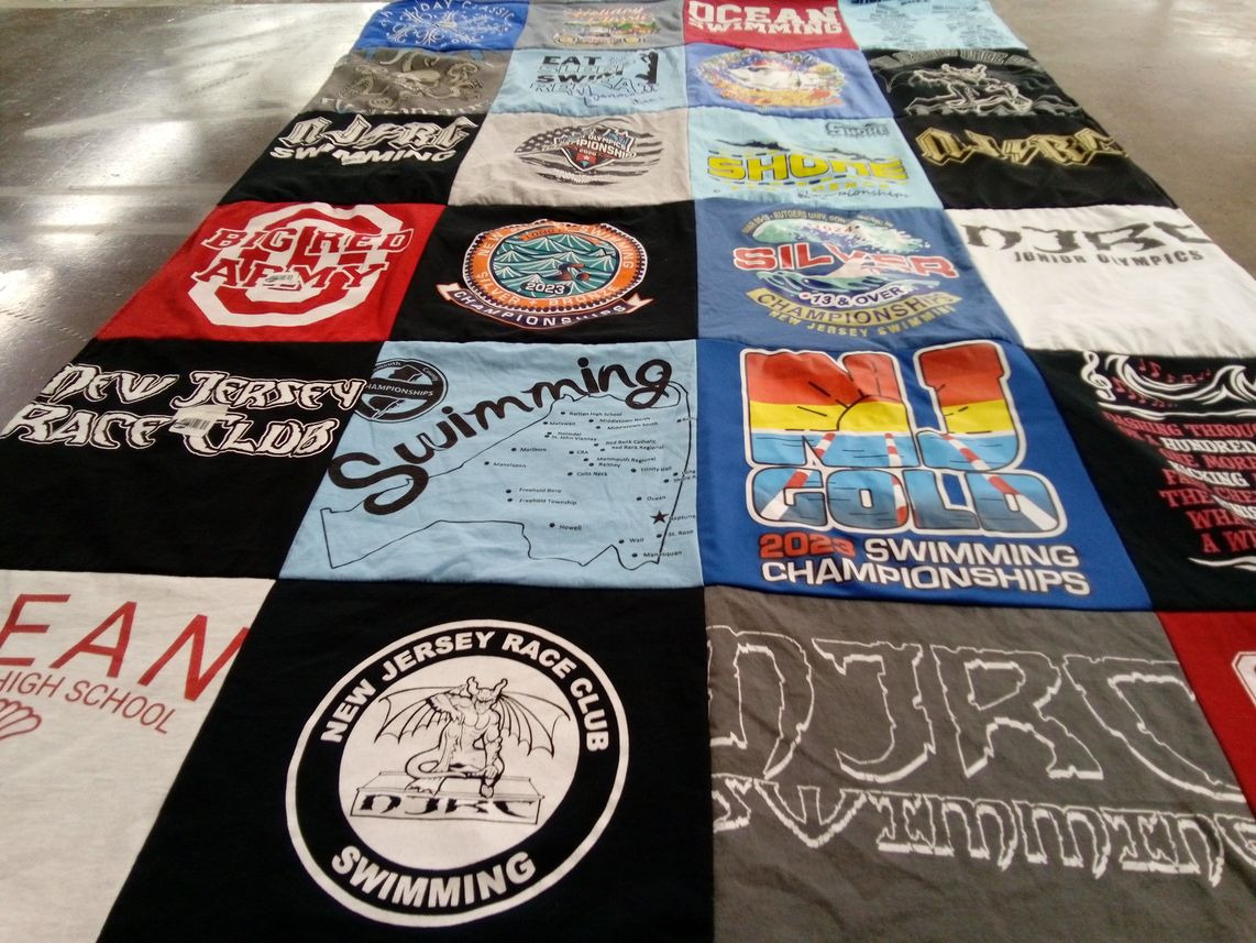 T-shirt quilt from new jersey high school by DEBORAH from NJ