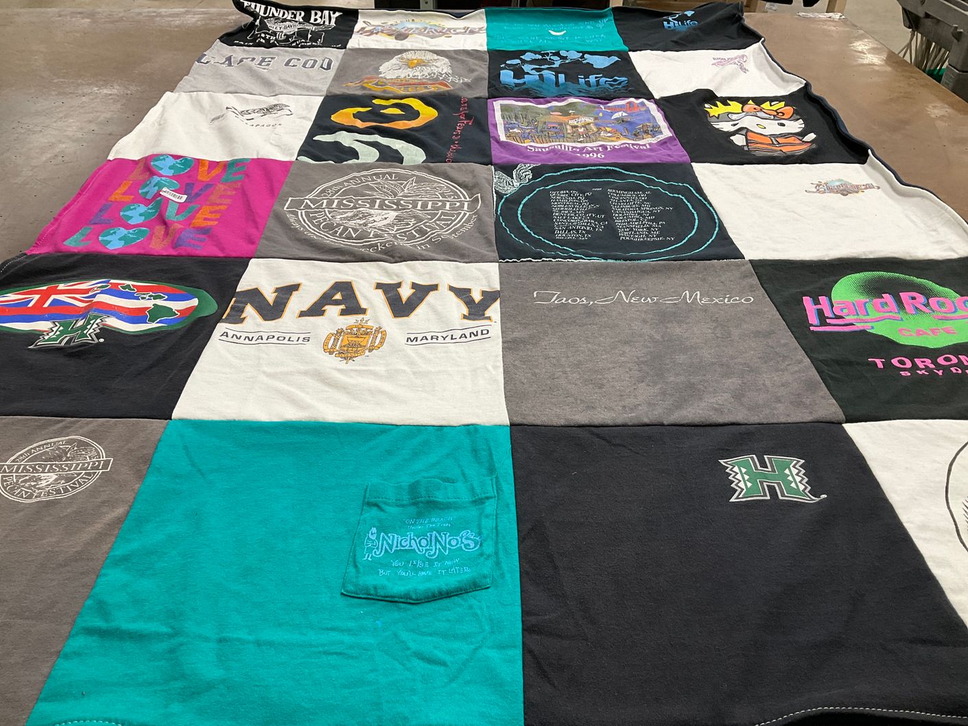 T-shirt quilt featuring university of hawaii by Dana from MS