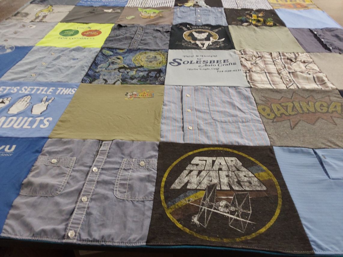 T-shirt quilt from new york university by Sarah from UT