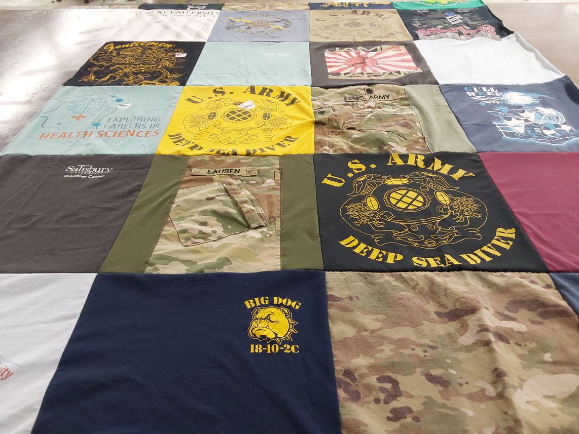 T-shirt quilt from salisbury university by Florence Renee from MD