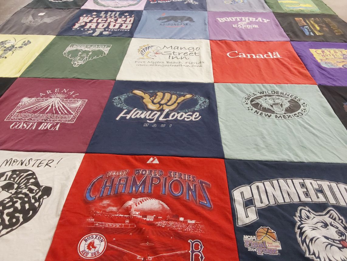 T-shirt quilt featuring boston red sox by David from AZ