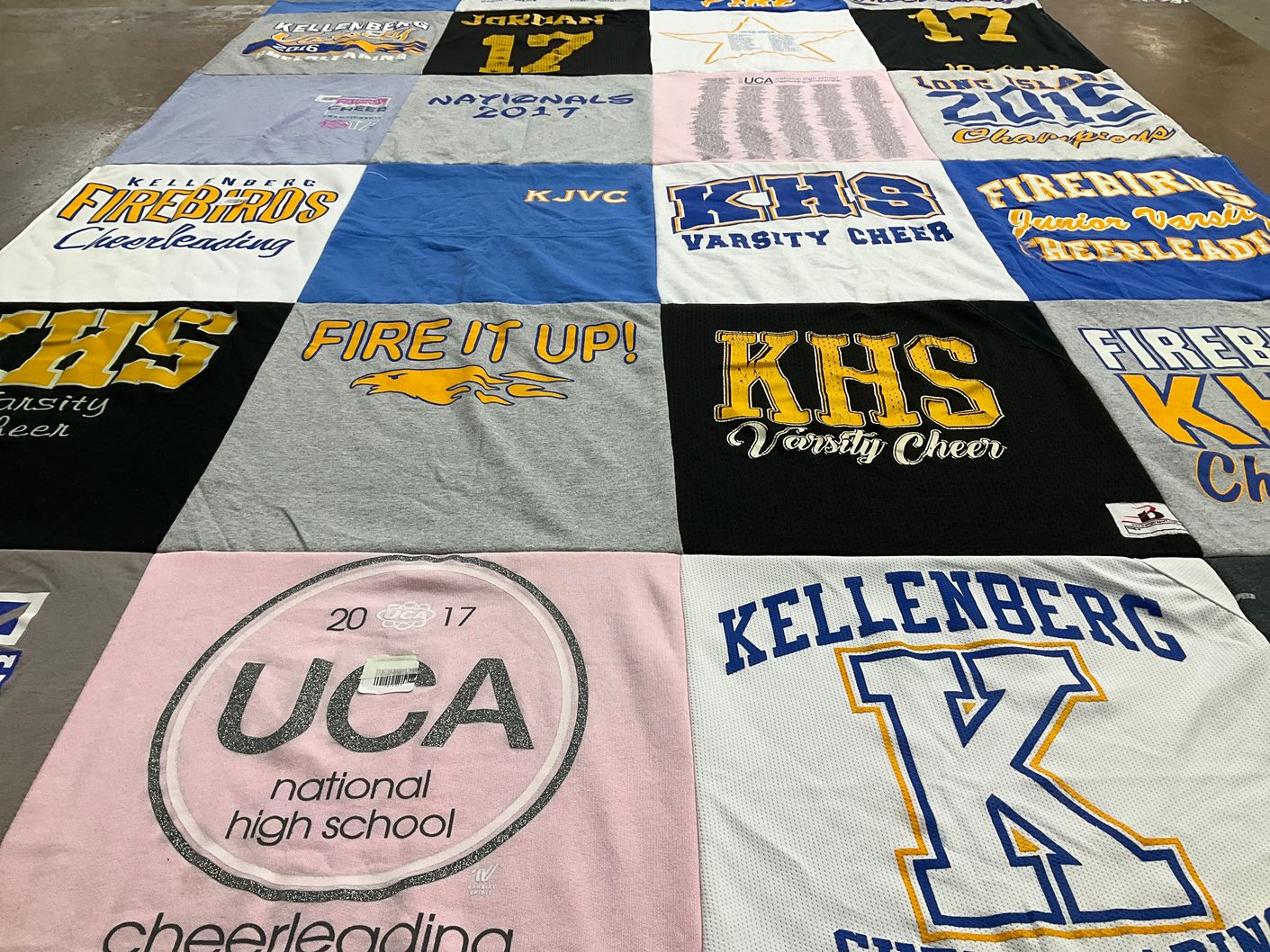T-shirt quilt from kellenberg memorial high school by Victoria from NY