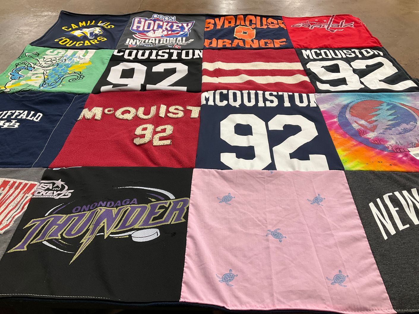 T-shirt quilt featuring syracuse university, onondaga thunder by Tina from NY