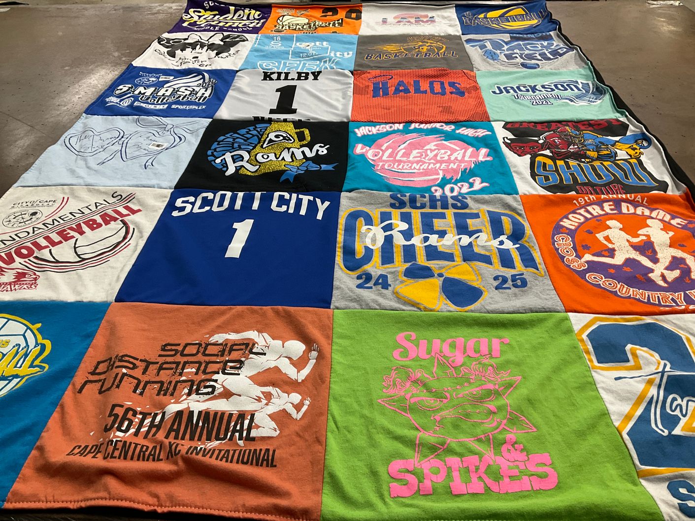 T-shirt quilt featuring scott city rams by Kelsi from MO