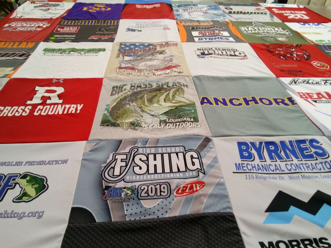 T-shirt quilt from riverside high school by Shannon from LA