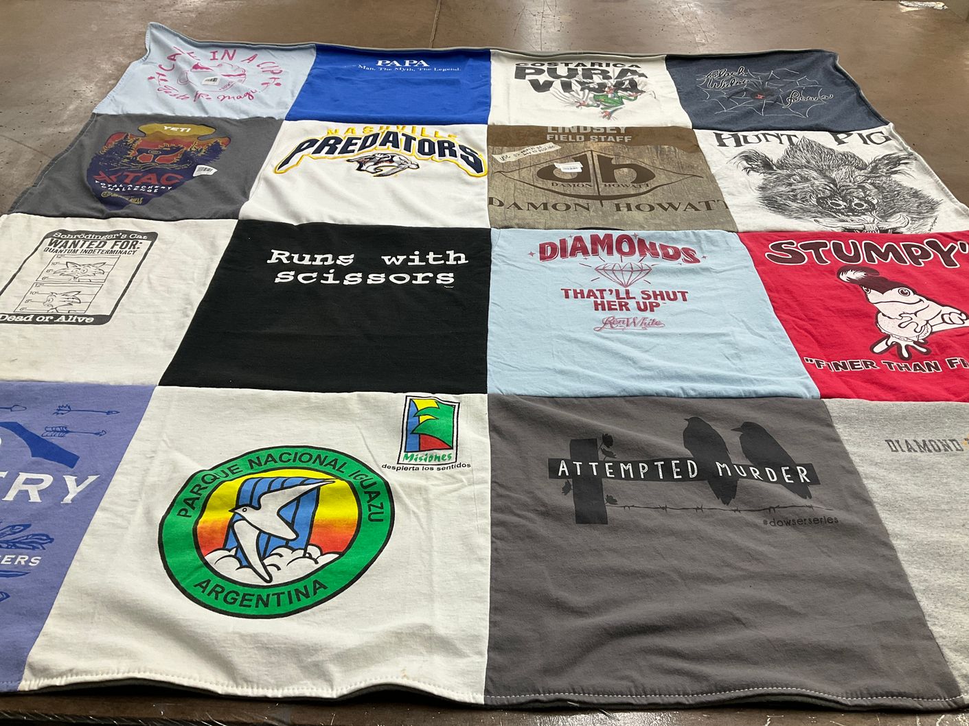T-shirt quilt featuring nashville predators by Mrs. from TN