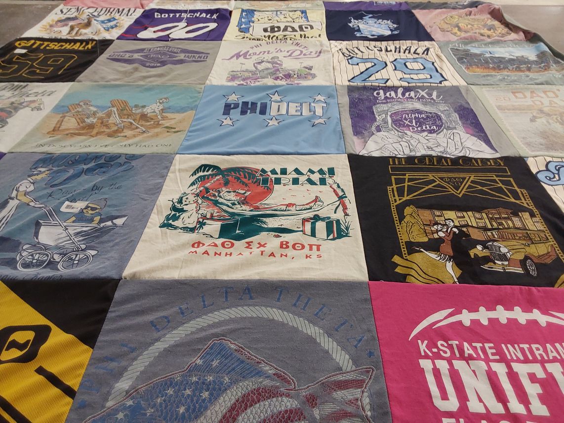T-shirt quilt from kansas state university by Christi from KS