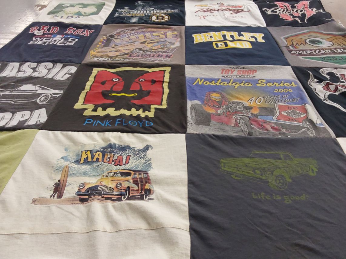 T-shirt quilt featuring boston red sox by Lena from MA