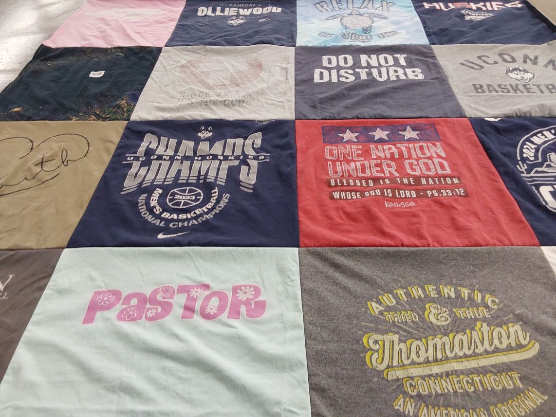 T-shirt quilt featuring uconn huskies by Doreen from NC