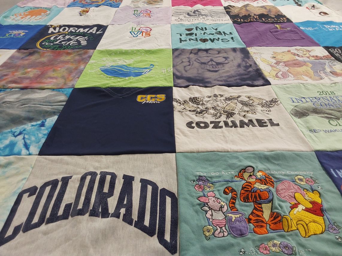 T-shirt quilt from gulf coast state college by Rhonda from FL