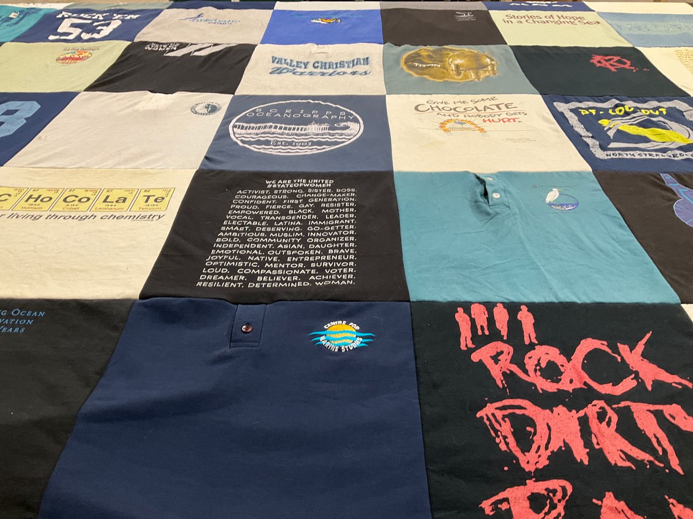 T-shirt quilt from valley christian high school by Sarah-Mae from CA