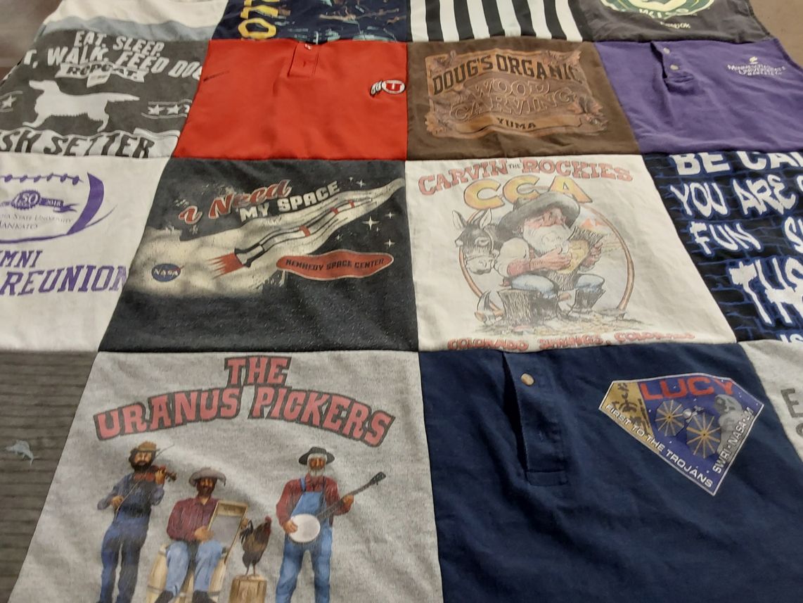 T-shirt quilt featuring trojans by Gina from AZ