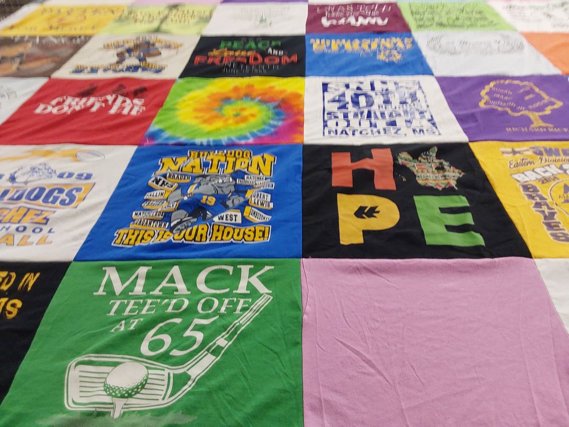 T-shirt quilt featuring bulldogs by Sharon from MS