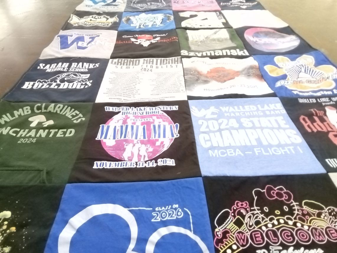 T-shirt quilt featuring walled lake marching band by Terri from MI
