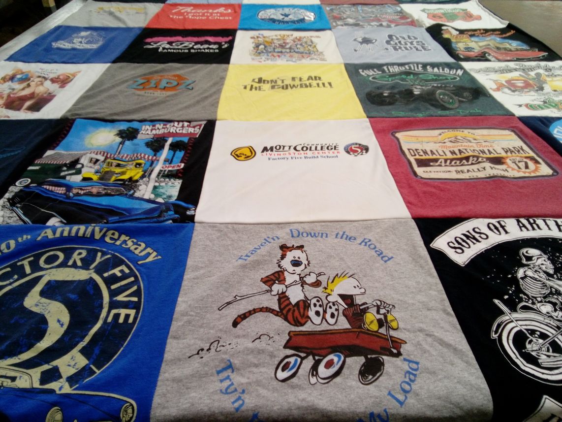 T-shirt quilt from mott college by Lynn from UT