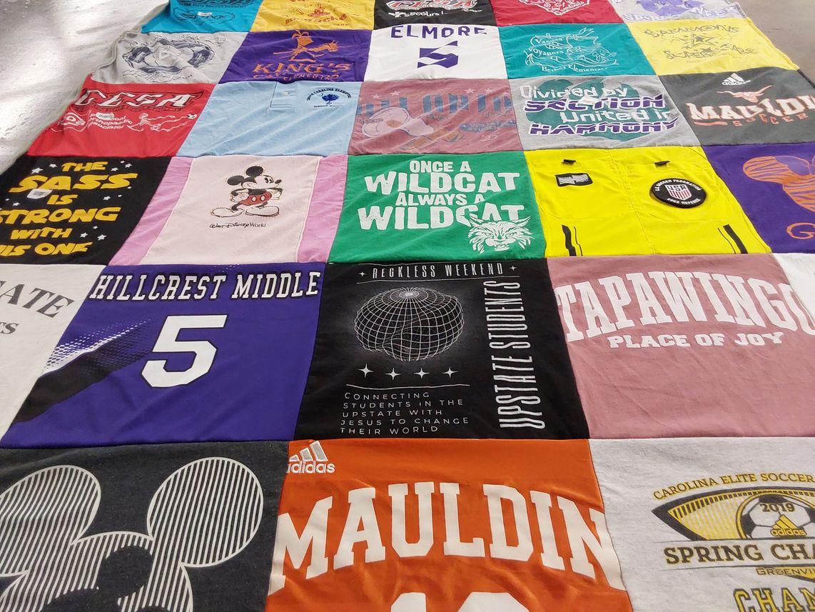 T-shirt quilt featuring mauldin soccer team by Beverly from SC
