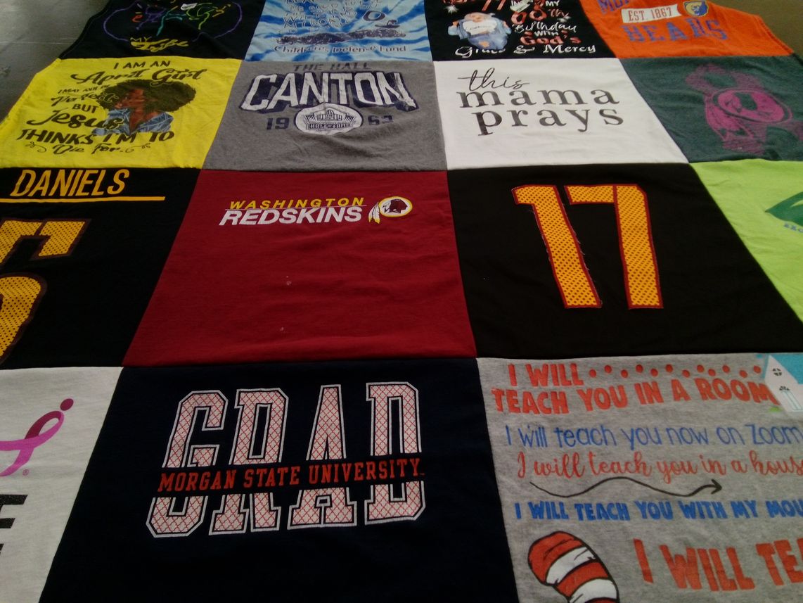 T-shirt quilt featuring washington redskins by Sabria from MD