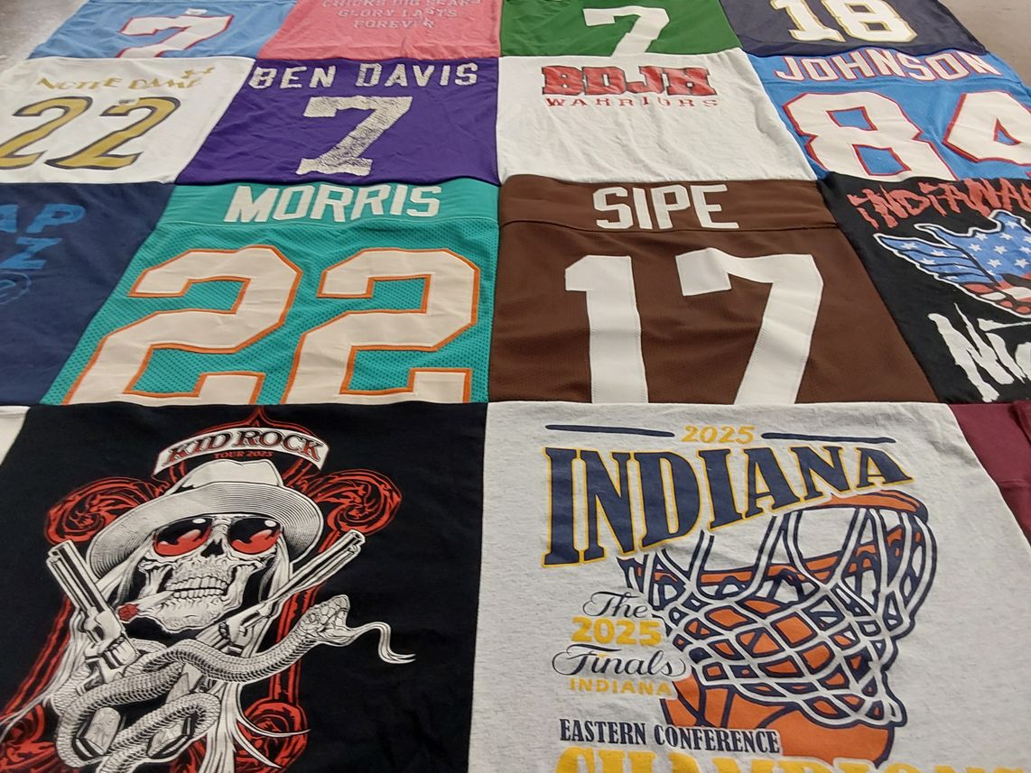 T-shirt quilt from ben davis university by bill from IN