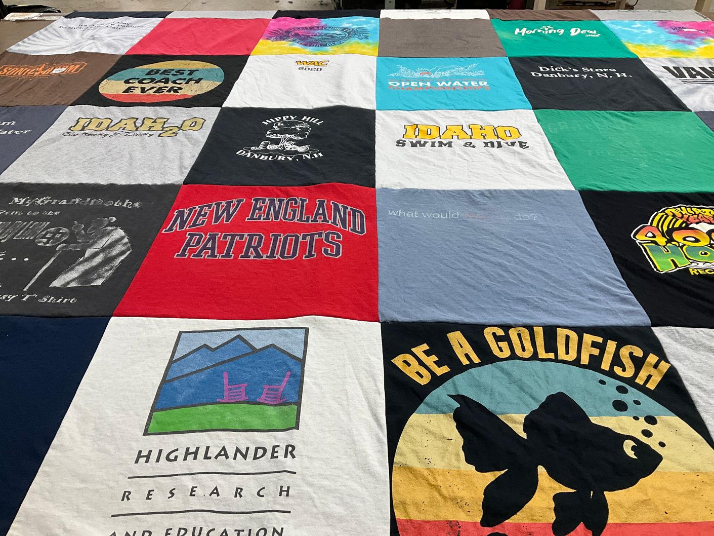 T-shirt quilt featuring new england patriots by mark from ID