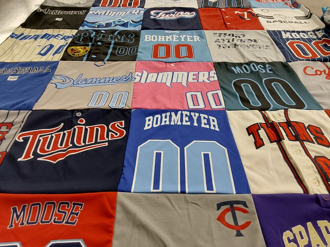 T-shirt quilt featuring minnesota twins by Kevin from CO
