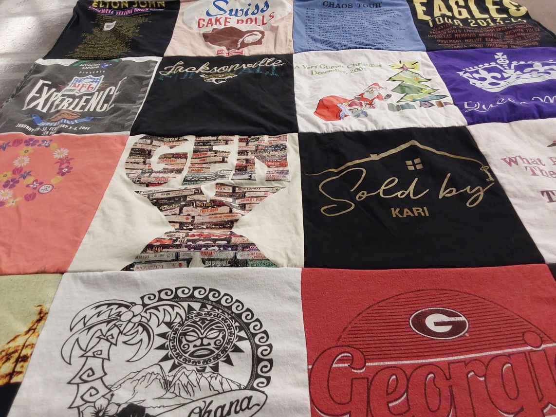 T-shirt quilt from university of georgia by Kari from FL