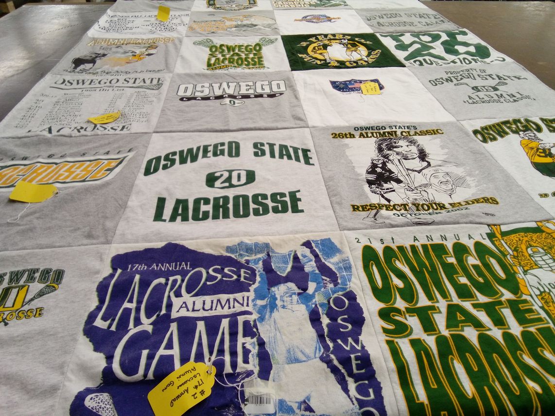 T-shirt quilt from oswego state university by Robert from NY