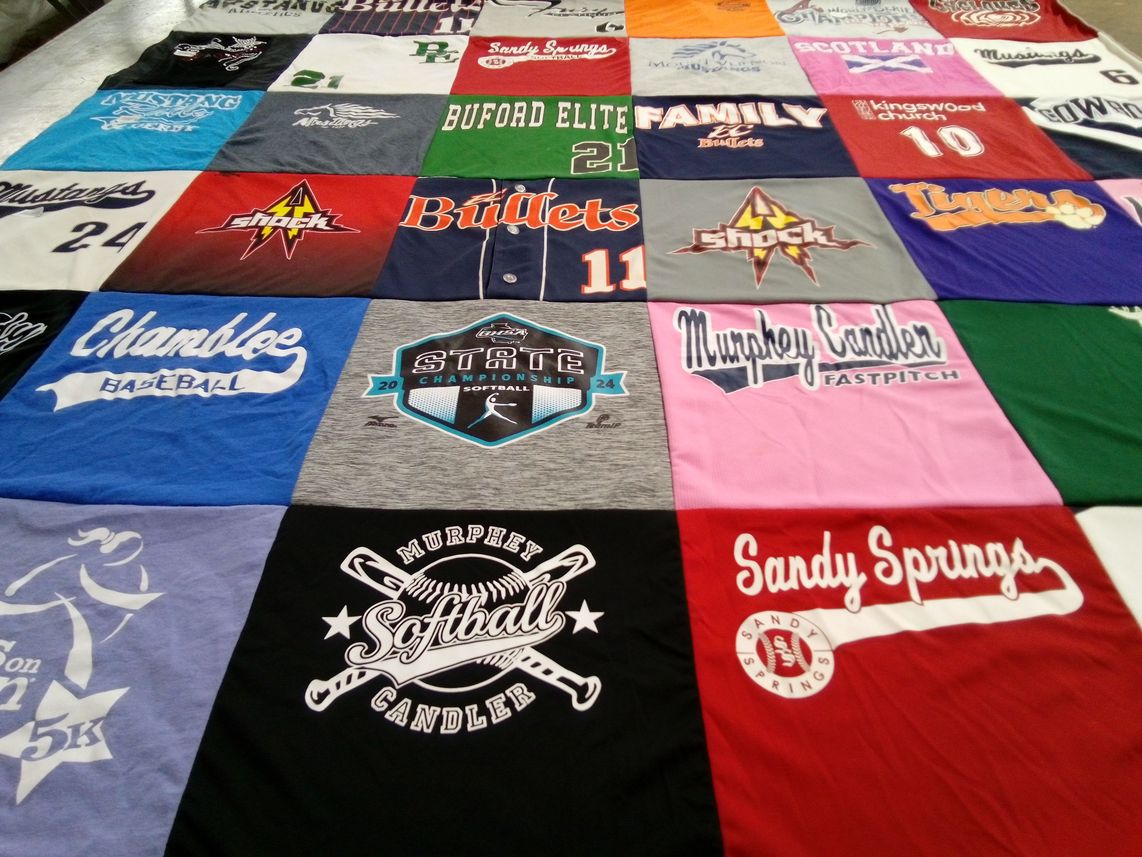 T-shirt quilt featuring buford elite, chamblee baseball by Deanne from GA