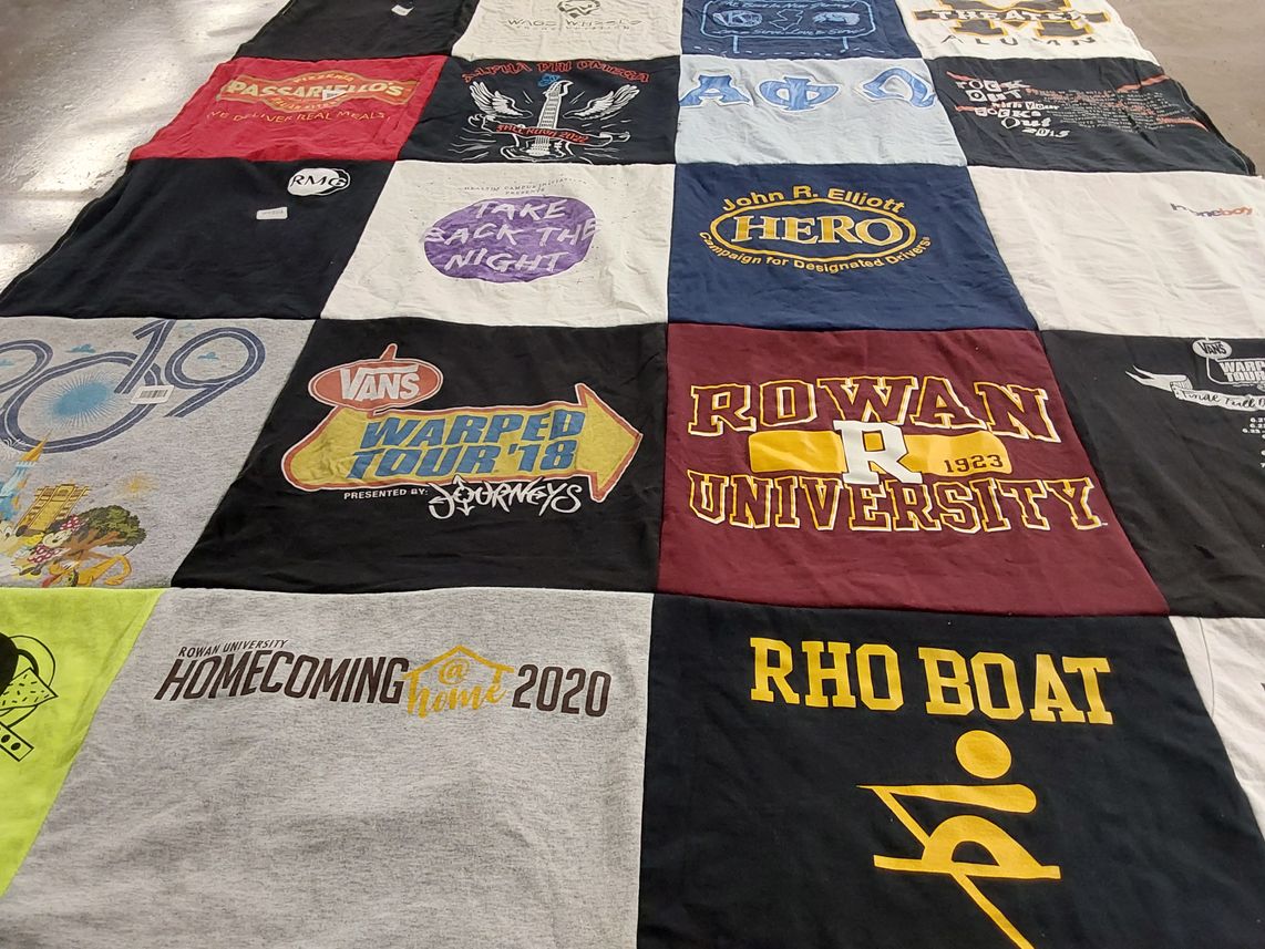 T-shirt quilt from rowan university by Emma from NJ