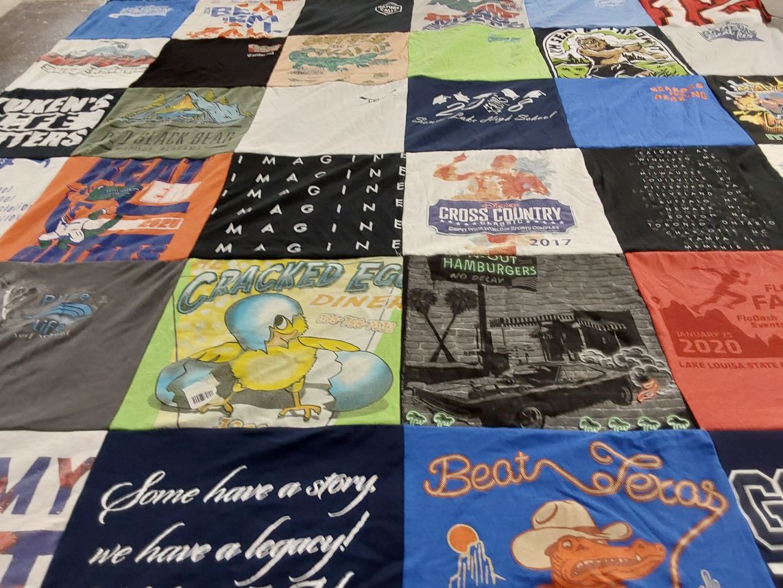 T-shirt quilt from lake louisa high school by Lee from FL