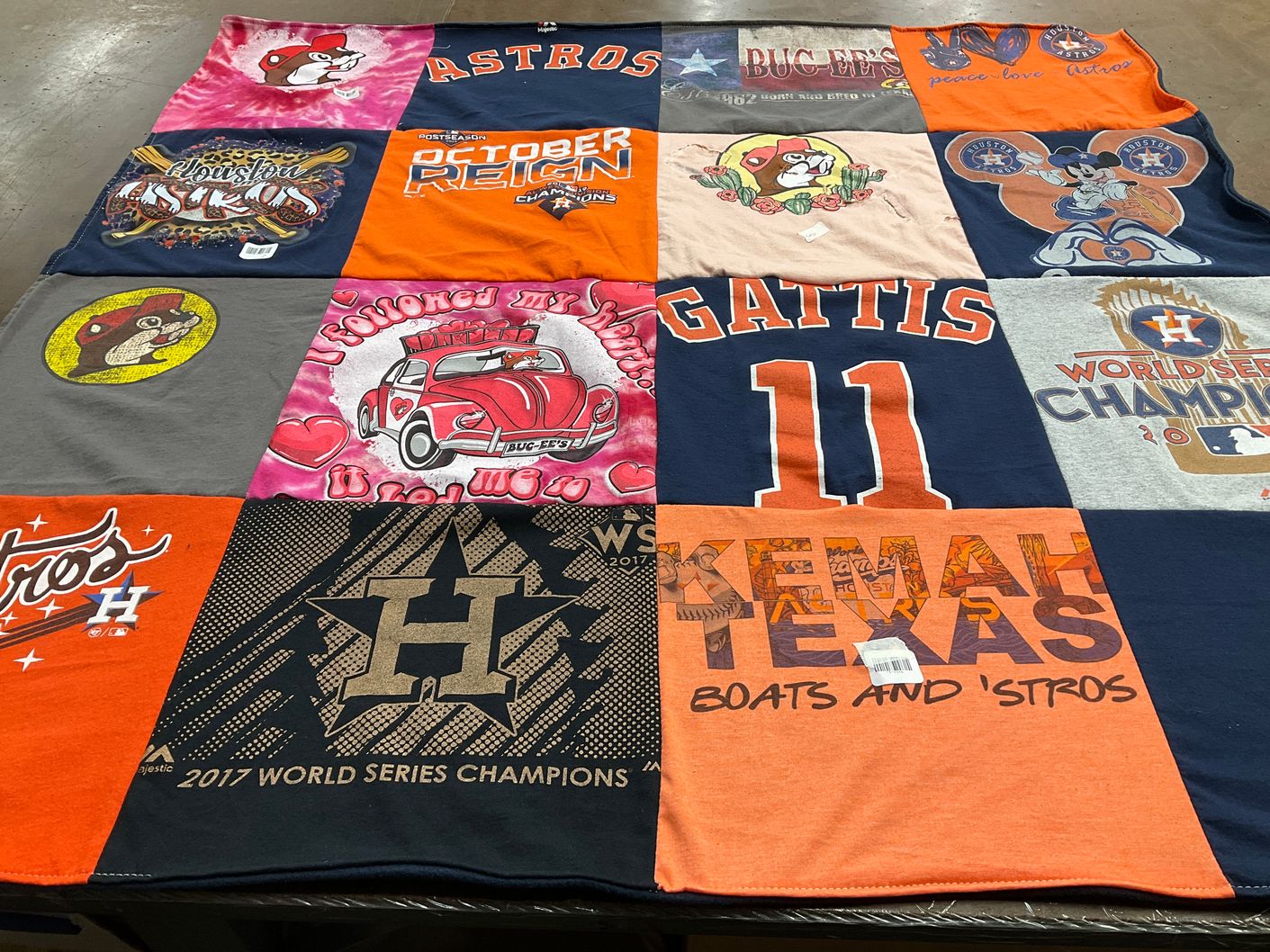 T-shirt quilt featuring houston astros by Brenda from TX