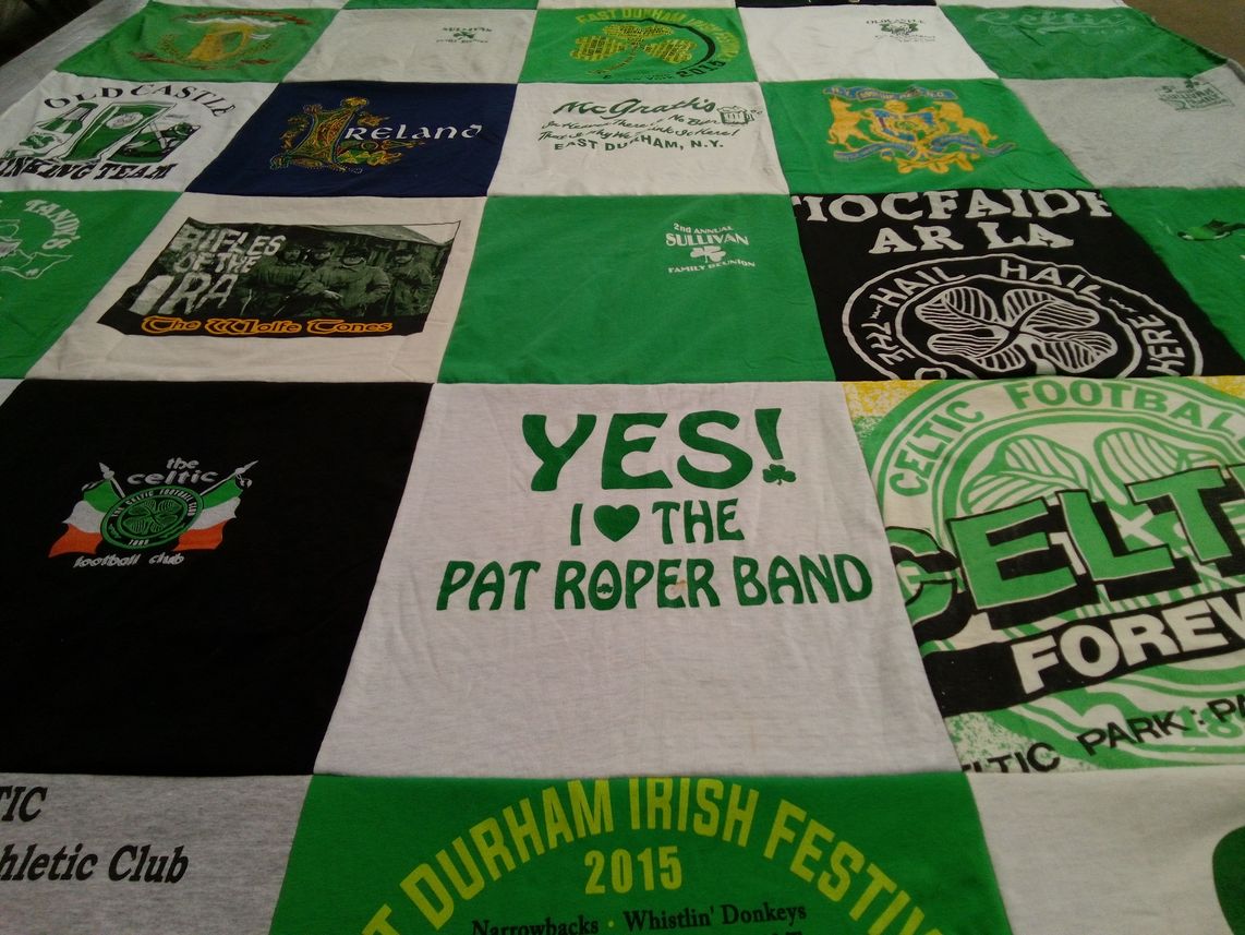 T-shirt quilt featuring celtic football club by Janet from NY