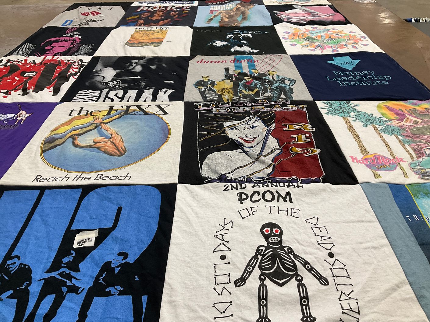 T-shirt quilt with music, events themes by Jacquelyn from PA