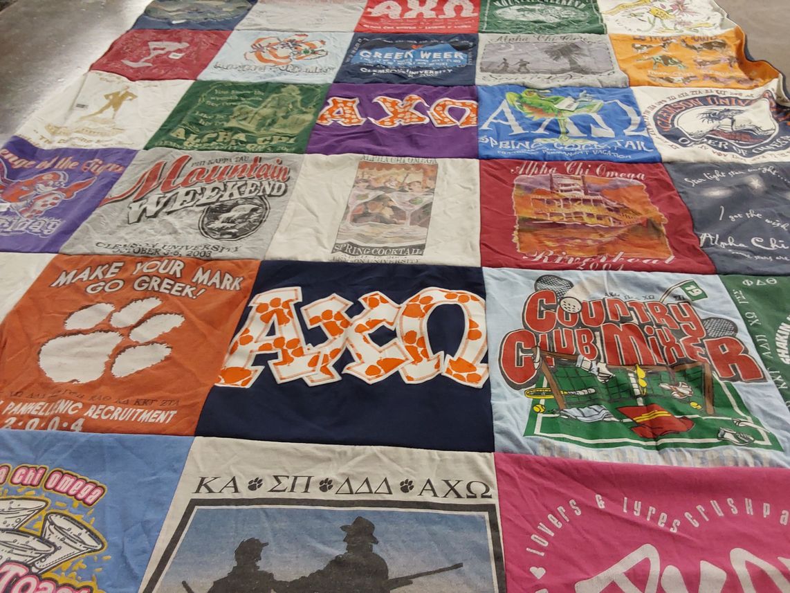 T-shirt quilt from clemson university by Cassie from NC